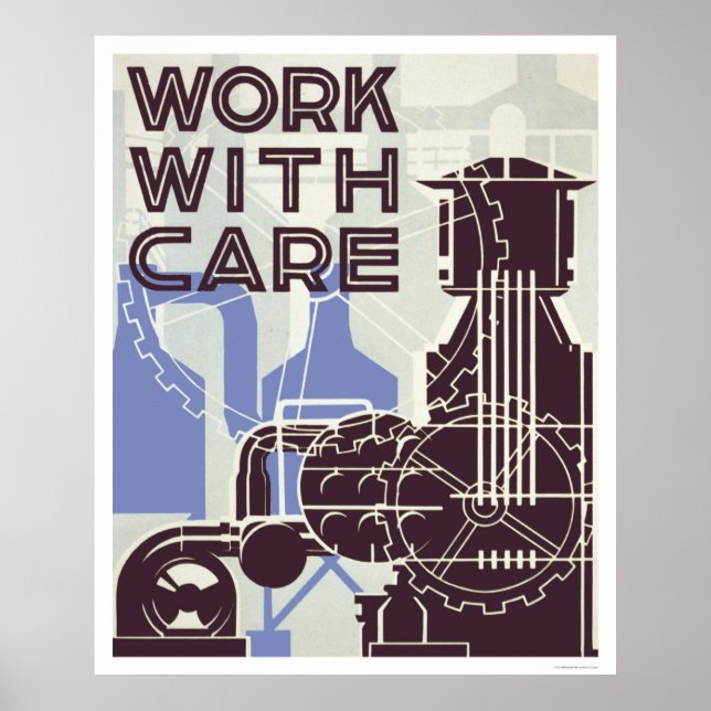 Arbeiten mit Care 1937 WPA Poster (Vorne)