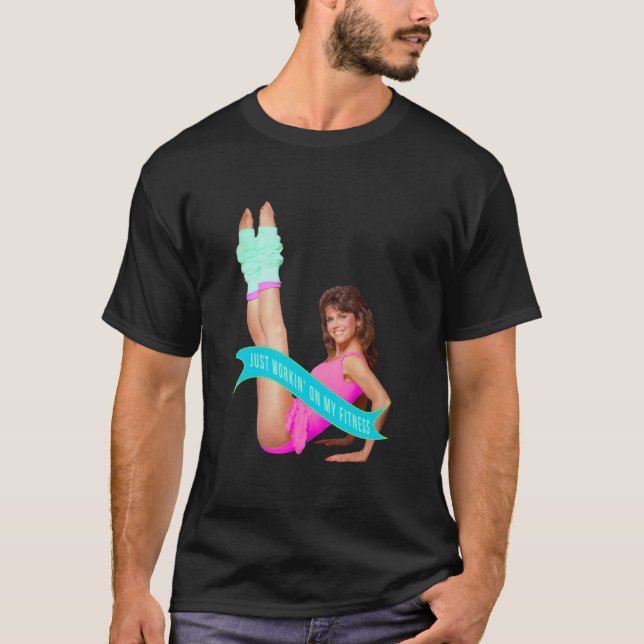 Arbeiten Sie einfach an meiner Fitness Jane Fonda T-Shirt (Vorderseite)