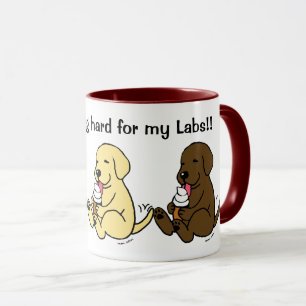 Arbeiten Sie hart für meine Labrador!! Drei Labrad Tasse