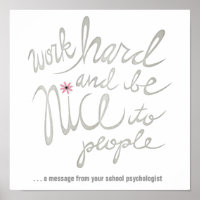 Arbeiten Sie hart und seien Sie ein schönes Poster