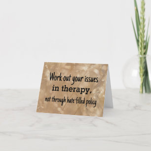 Arbeiten Sie Ihre Probleme in der Therapie nicht P Karte