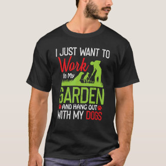 Arbeiten Sie in meinem Garten und verbringen Sie m T-Shirt