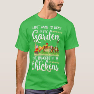 Arbeiten Sie mit meinen Hühnern Gardeni in meinem T-Shirt
