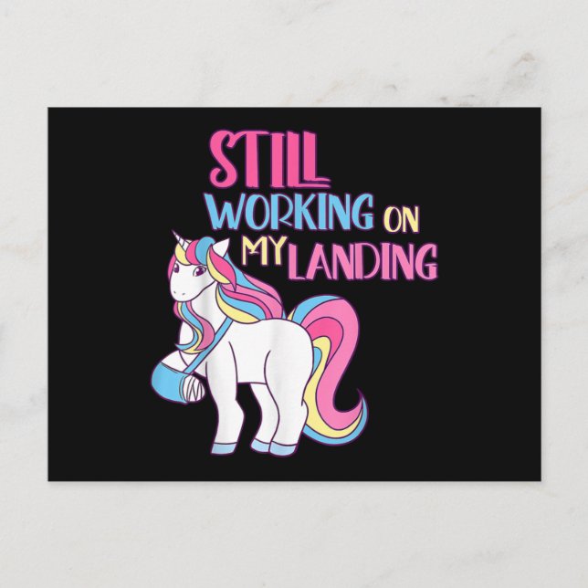 Arbeiten Sie noch an meinem Landereignis gebrochen Postkarte (Vorderseite)