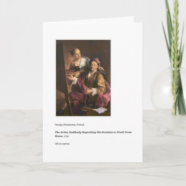 ARBEITEN VON DER ZUHAUSE VATER-TAGESKARTE KARTE (Vorderseite)