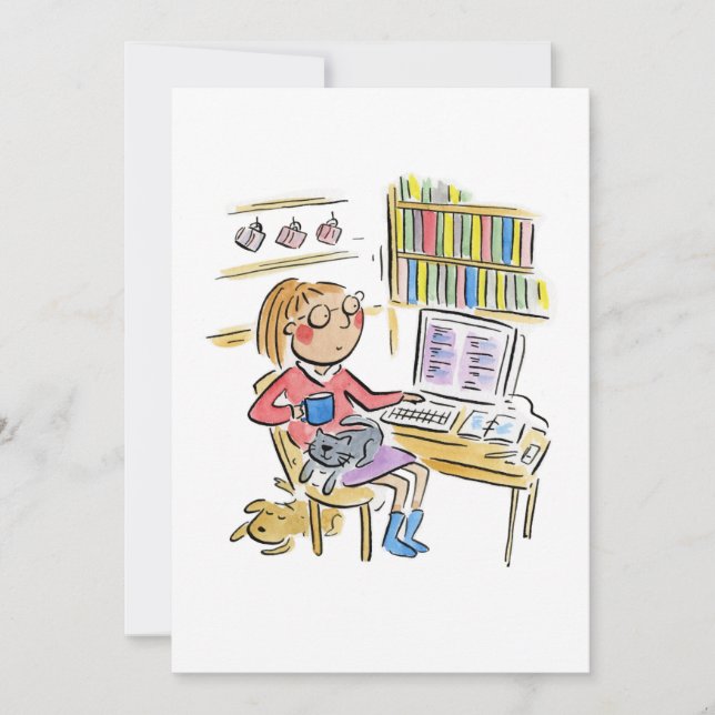 Arbeiten von Zuhause Einladung (Vorderseite)