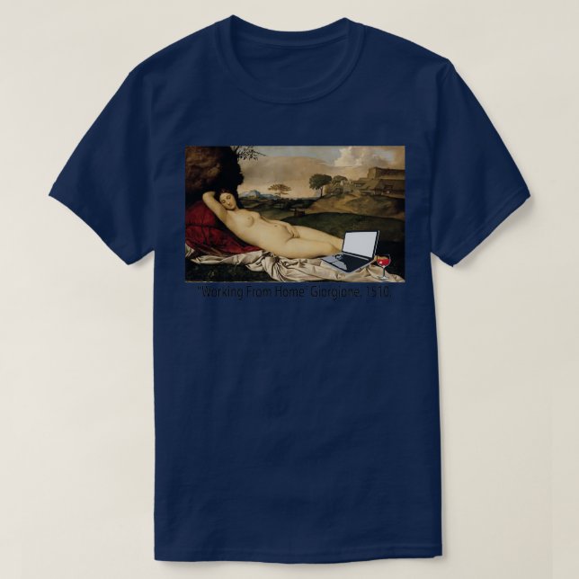 Arbeiten von Zuhause Giorgione SchlafVenus T-Shirt (Design vorne)