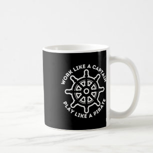 Arbeiten wie ein Kapitän, der wie ein Pirat spielt Kaffeetasse