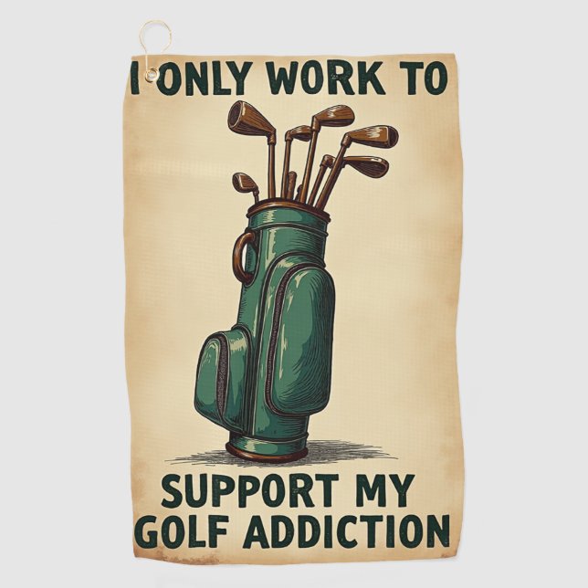 Arbeiten zur Unterstützung meines Golf-Advocents Golfhandtuch (Vorderseite)