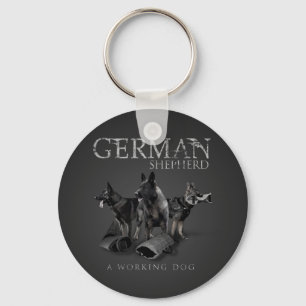 Arbeitender Schäferhund-Hund - GSD Schlüsselanhänger