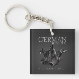 Arbeitender Schäferhund-Hund - GSD Schlüsselanhänger