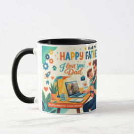 ARBEITENDER VATER MODERN GESTALTETES INDIVIDUELLES TASSE