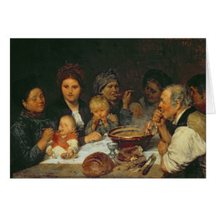 Arbeiter an einem Tisch, Thueringen, 1875
