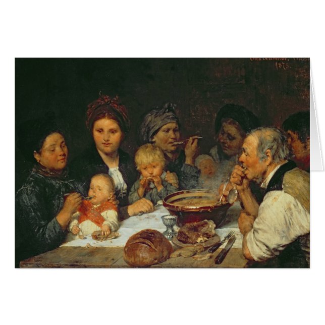 Arbeiter an einem Tisch, Thueringen, 1875 (Vorderseite (Horizontal))