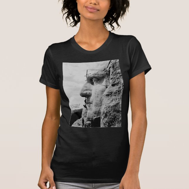 Arbeiter auf George Washington stellen den Mount T-Shirt (Vorderseite)