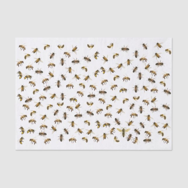 Arbeiter-Bienen und Queen Apiary Wrap und Decoupag Seidenpapier (Vorderseite)