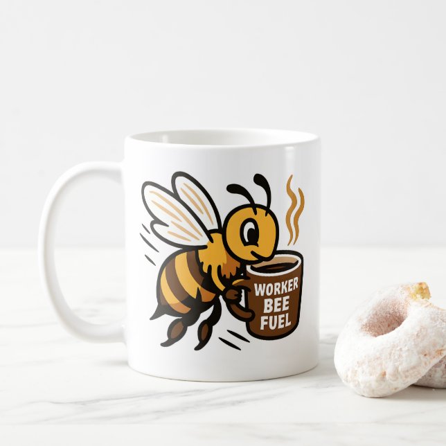 Arbeiter-Bienenbrenner Kaffeetasse (Mit Donut)