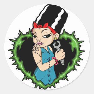 Arbeiterbraut Runder Aufkleber