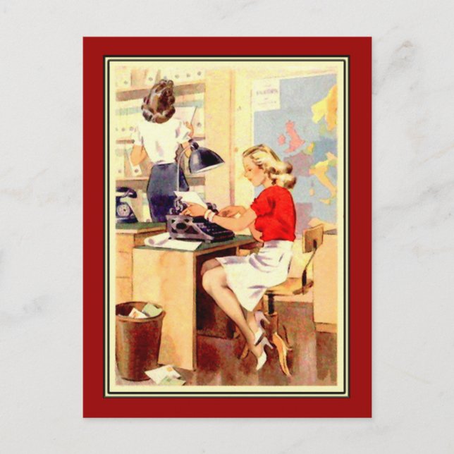 Arbeitermädchen Postkarte (Vorderseite)