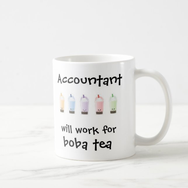 Arbeitet für Boba Tee Kaffeetasse (Rechts)