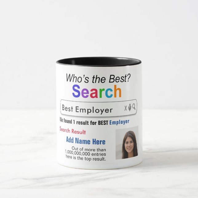 Arbeitgeber - Funny Best Custom Search Geschenkide Tasse (Zentrum)