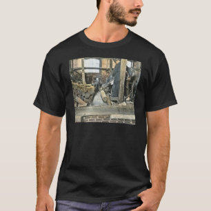 Arbeitnehmer der Sägemühle Magisches Laternenbild  T-Shirt