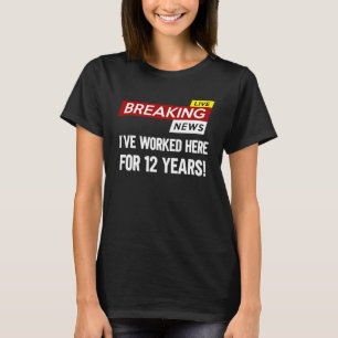 Arbeitnehmer-Jubiläum Anerkennung gearbeitet hier T-Shirt