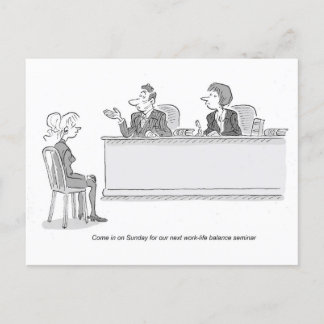 Arbeits-Leben-Balance Feiertagspostkarte