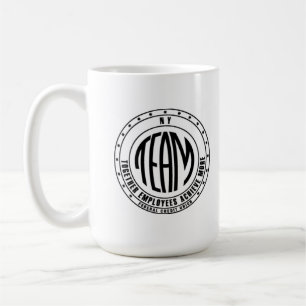 Arbeits-Tasse mit Logo und Angestelltnamen Kaffeetasse
