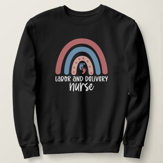 Arbeits- und Krankenschwester Rainbow Nurse Gesche Sweatshirt (Design vorne)