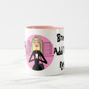 Arbeits-Zen: Atmen Sie, addieren Sie Wodka, Zweifarbige Tasse