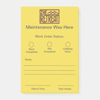 Arbeitsauftrag-Slips Post-it Klebezettel