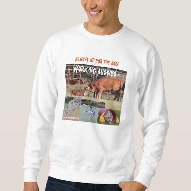 Arbeitsaustralier Shepherds Agilityscheibe Sweatshirt (Vorderseite)