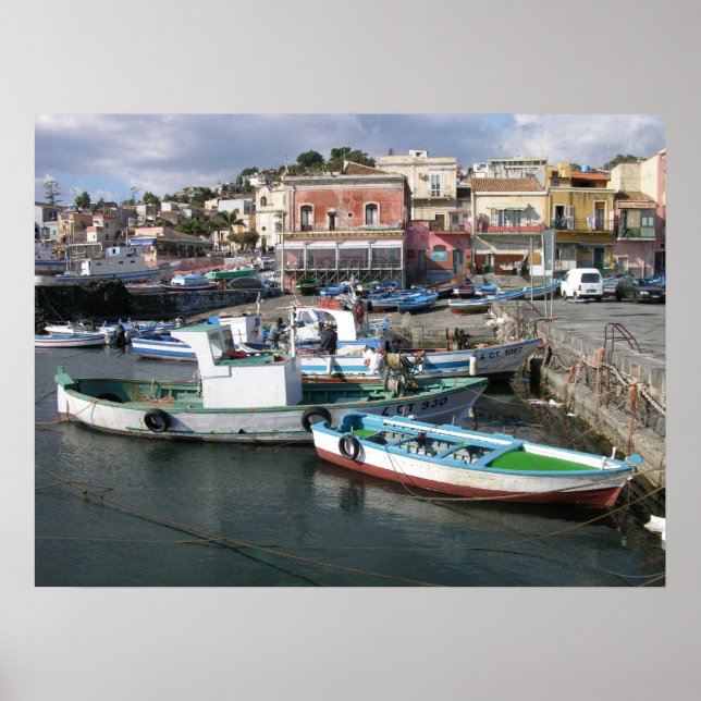 Arbeitsboote Poster (Vorne)