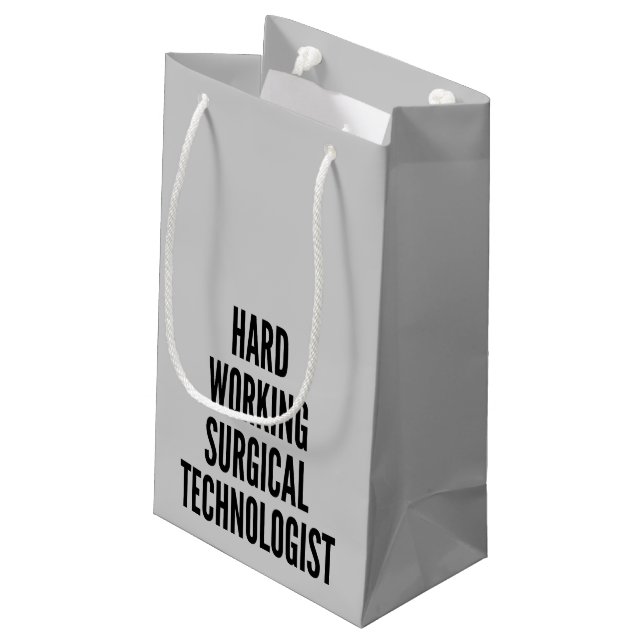 Arbeitschirurgischer Techniker Kleine Geschenktüte (Rückseite Schrägansicht)