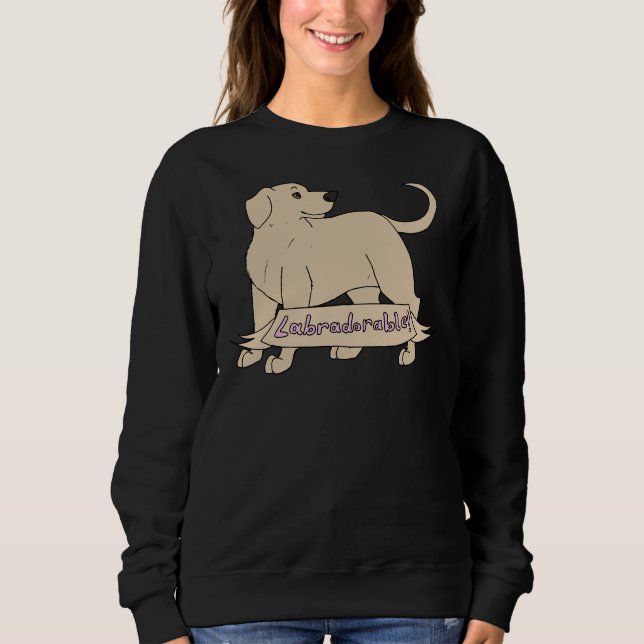 arbeitsfähiger Gelbe Labrador Sweatshirt (Vorderseite)
