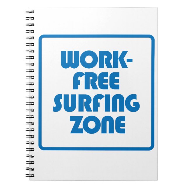 Arbeitsfreie Surfzone Notizblock (Vorderseite)