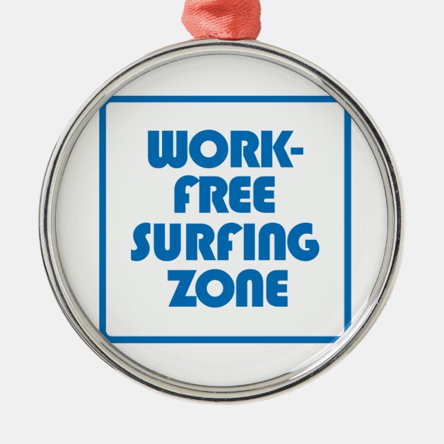 Arbeitsfreie Surfzone Ornament Aus Metall (Vorne)