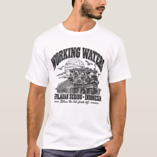 Arbeitsgewässer Kepulauan Seribu Indone Schwarze T-Shirt
