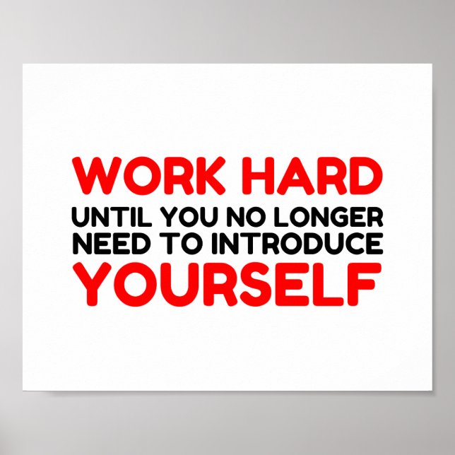 ARBEITSHARD FÜHREN SIE SELBST EIN POSTER (Vorne)