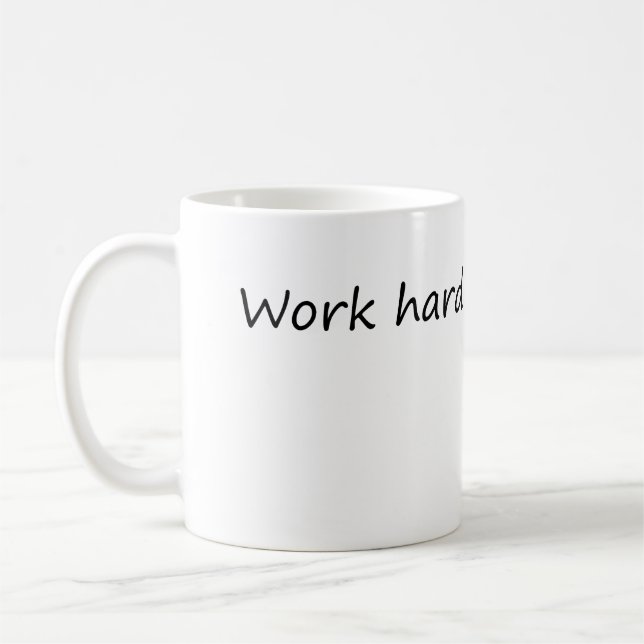 Arbeitsharter Snack oft - Motivation Kaffeetasse (Links)