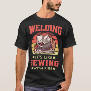 Arbeitshumor Vintage-Schweißen für Stahl- und Meta T-Shirt