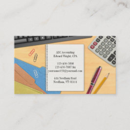 Arbeitskarte des Rechnungsbüros Visitenkarte