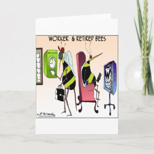 Arbeitskraft und pensionierte Biene Karte