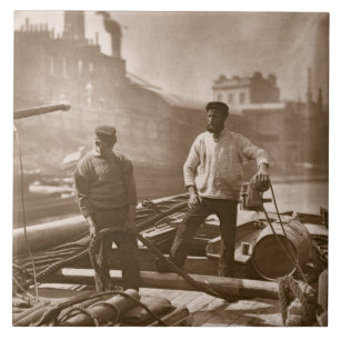 Arbeitskräfte auf der "stillen Landstraße", 'vom Fliese