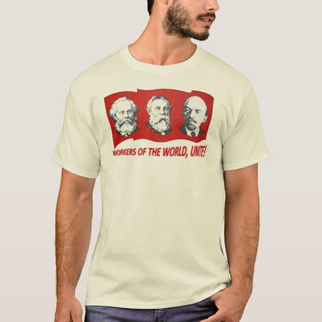 "Arbeitskräfte der Welt, vereinigen!" Marx, T-Shirt (Vorderseite)