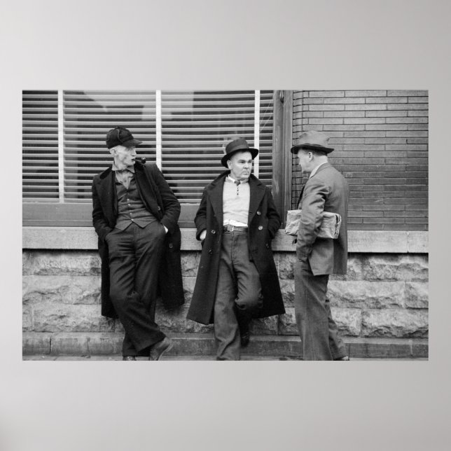 Arbeitslose Bergleute Poster (Vorne)