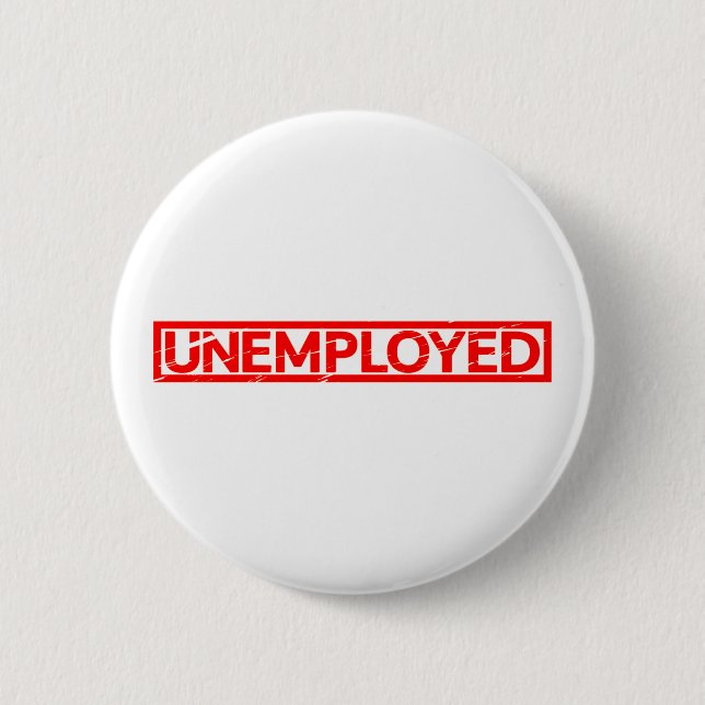 Arbeitslose Briefmarke Button (Vorderseite)