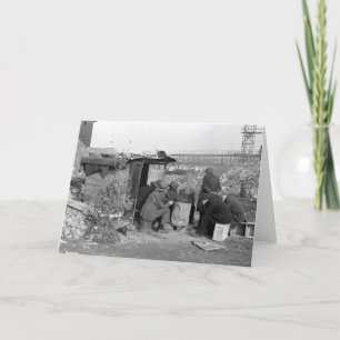 Arbeitslose und Obdachlose 1938 Feiertagskarte