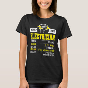 Arbeitslosenquote bei elektrischen Arbeitskräften T-Shirt